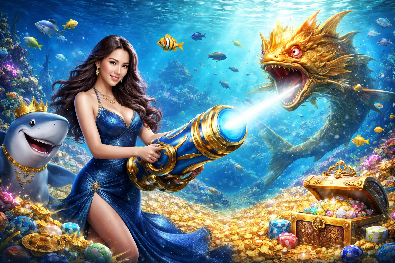 Hình ảnh chính game bắn cá 89bet1 với đồ họa đại dương sống động