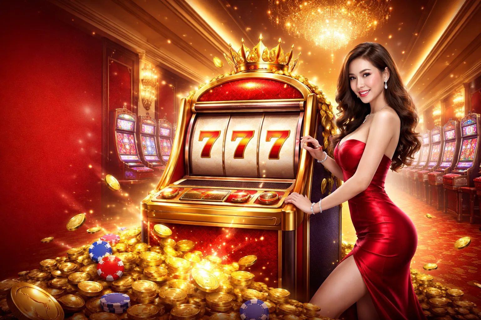 Hình ảnh đại diện cho 89BET1 Game Slot với máy đánh bạc và tiền thưởng lớn